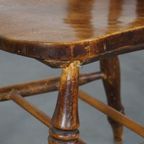 Set Van 2 Antieke Eetkamerstoelen Uit Midden 19e Eeuw thumbnail 12