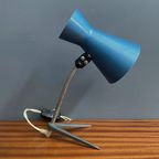 Blue Metal Desk Lamp 1960S thumbnail 2