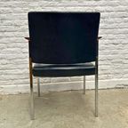 Midcentury Stoel, Chroom Zwart Hout - Industrieel Bauhaus thumbnail 4