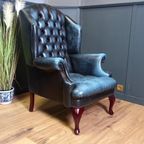 Blauwe Chesterfield Barrelback Fauteuil thumbnail 12