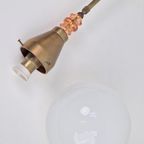 Vintage Art Deco Bol Hanglamp Schoollamp Copper Frame ‘20 thumbnail 13