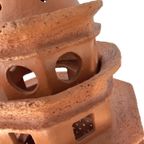 Ceramic / Terracotta / Pagode Lamp 1970's Height 70 Depth 40 Cm thumbnail 9