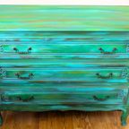 Een Artistieke Blauw Groene Ladekast thumbnail 9