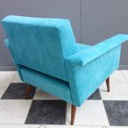 Blue Velvet Armchair 1960S thumbnail 6