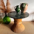 Mcguire Rotan Bamboe Tafel Sidetable Vintage thumbnail 9