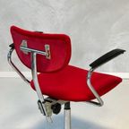 Gebr De Wit Bureaustoel Vintage Burostoel Rood Desk Chair thumbnail 4