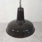 Industriele Hanglamp Met Geemailleerde Stalen Kap thumbnail 6