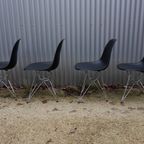 Vintage Zwarte Vitra Dsr Eames Stoelen, Set Van 4 thumbnail 4