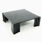 Large Italian Modern Black Marble Coffee Table 1970S thumbnail 4