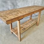 Oude Werkbank Werktafel Sidetable Badkamermeubel 55X170 Cm thumbnail 13