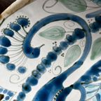 Handmade Gesigneerde Keramiek Schaal Pauw Vintage thumbnail 2