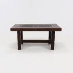 Artisan Handcarved Solid Tropical Wooden Dining Table 1920S thumbnail 3