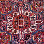 Perzisch Heriz Vloerkleed Handgeknoopt 245X345Cm - Vintage Tapijt Rood Blauw - Reliving thumbnail 10