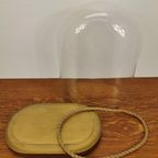 Antieke, Vintage Grote Glazen Ovale Stolp 508 thumbnail 3