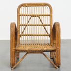 Luxe Franse Rotan Vintage Design Fauteuil Uit De Jaren ’50 thumbnail 2