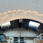 Grote Ovale Vintage 'Iceglass' Spiegel. Hillebrand, Duitsland 1970'S thumbnail 14