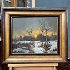 F. Busschots. "Winterlandschap". thumbnail 4