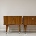 Set Vintage Teak Houten Nachtkastjes thumbnail 7