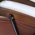 Vintage Design Fauteuil Wit Leer Houten Poot Draaifauteuil thumbnail 12