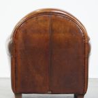 Comfortabele, Strak Afgewerkte, Gezellige Grote Schapenleren Design Armchair thumbnail 5