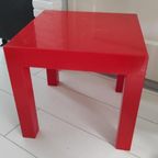 Vintage Kunststof Tafeltje Rood thumbnail 2