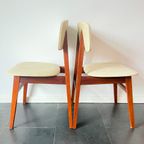 Vintage Stoelen Simpla-lux - Set Van 2- Nederlands Ontwerp - Hout, Kunstleer - Jaren 60/70 thumbnail 2