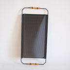 Bamboo And Metal Serving Tray, 1950S thumbnail 3