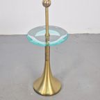 Vintage Fontana Arte Side Table Messing Glas 1960 Italy thumbnail 4