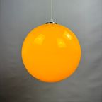 Yellow Glass Globe Pendant Light Xl By Peill And Putzler, 1960 thumbnail 2