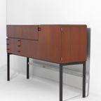 Zeldzame Mid-century Roger De Winter Cocktail Bar In Teak Met Bijhorende Krukken, 1960 thumbnail 18