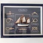 Maritime Boot Knoop Schilderij Vitrine Showkast Wandkast thumbnail 2