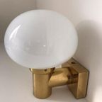 Vintage Jaren '70 Wandlamp Wit Melkglas Bollamp Opaline thumbnail 6