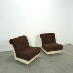 Space Age Fauteuil Bruin Met Kunststof thumbnail 10
