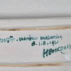 Vintage Cakeschaal Henk Potters Keramiek Handmade '61 Schaal thumbnail 7