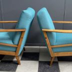 Set Of 2 Blue Vintage Relax Chairs 1960S thumbnail 8
