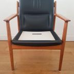 Vintage Arne Vodder 341 Fauteuil In Teak En Leer thumbnail 11