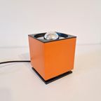 Vintage Spot Philips Cube Light Oranje Lamp Jaren 70 thumbnail 2