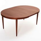 Round Extendable Dining Table By Schou Andersen Møbelfabrik, Denmark 1950’S. thumbnail 11