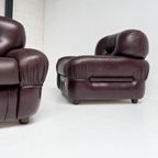 Italiaanse Lederen Fauteuil In De Stijl Van Sapporo, 1970's thumbnail 4