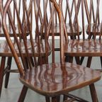 Set Van 6 Vintage Houten Windsor Spijlen Stoelen Uit De Jaren ’70 In Engelse Stijl thumbnail 12