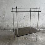 Brass Silver Smoked Glass Side Table thumbnail 10