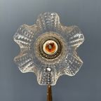 Franse Art Nouveau Tafellamp Met Transparante Glazen Kap thumbnail 7