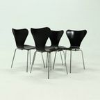 Set Of 4 Butterfly Chairs Model 3107 By Arne Jacobsen For Fritz Hansen 1990s thumbnail 6