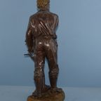 F. Milliot Le Laboureur Sculpture thumbnail 9