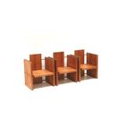 3X Zeer Zeldzame Modenistische Brutalist Fauteuil Ontworpen Door Architect Fritz Zeiger thumbnail 10
