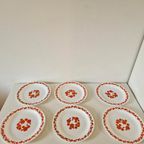 Arcopal Lotus 6 Platte Borden Diner Plates Retro Borden thumbnail 2