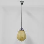 Art Deco Hanglamp Met Gemarmerde 6 Hoekige Kap thumbnail 2