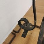 Zeer Groot Antiek Smeedijzeren Kruis Crucifix Metalen Kruis thumbnail 5
