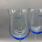 Set Tulp Wijnglazen Blauw Kristal 2 Stuks thumbnail 4
