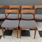 Set Of 6 Teak Dining Chairs By Henning Kjaernulf 1960S thumbnail 11